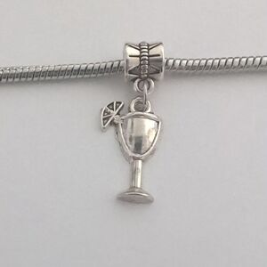 Silver Margarita Dangle Charm‎ for Pandora Style Bracelet